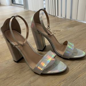 Silver Women's Size 37 Heels